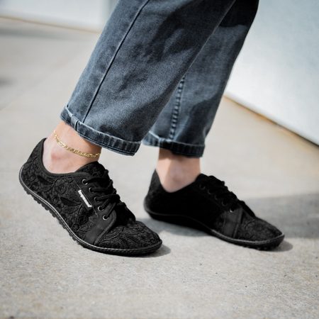 LEGUANO AMALFI Black | Dámské barefoot tenisky