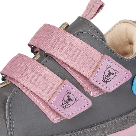 AFFENZAHN LEATHER SNEAKER BUDDY KOALA Pink Dark Grey 9