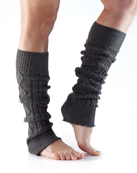 TOESOX LEG WARMER Knee High Charcoal Grey