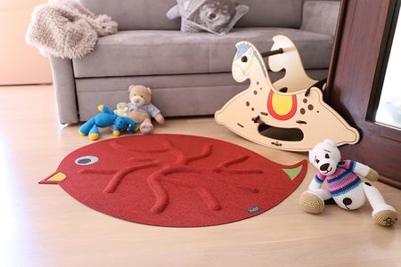 RootyRUG KIDS Birdie Red