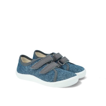 BEDA CELOROČNÍ BFN 170040/TEX/W Denim | Dětské celoroční barefoot boty