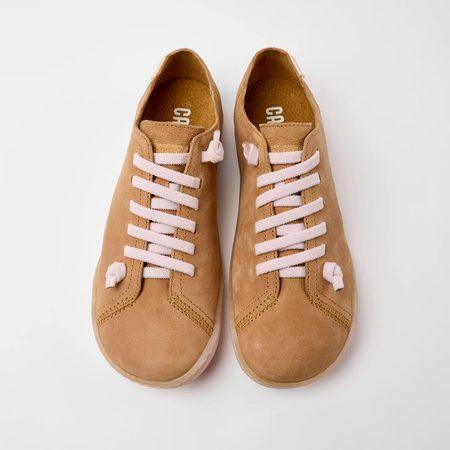 CAMPER OXYDE TAULA TENISKY Cognac/Pink laces 2