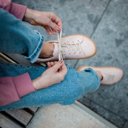 FRODDO TENISKY LEATHER LACES II Nude | Dámské barefoot tenisky