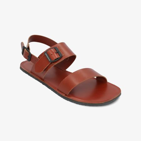 GROUNDIES KOS Cognac | Dámské barefoot sandály