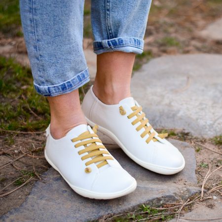 CAMPER SELLA HOUSTON TENISKY Creme/Mustard laces 6