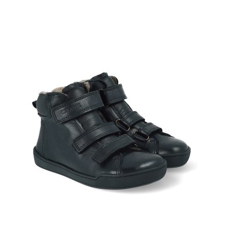 CRAVE SNOWFIELD Black | Dětské zimní zateplené barefoot boty 2