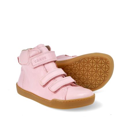 CRAVE SNOWFIELD Pink | Dětské zimní zateplené barefoot boty 3