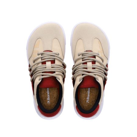 BAREBARICS BAREFOOT TENISKY VIBE Beige & Red 5