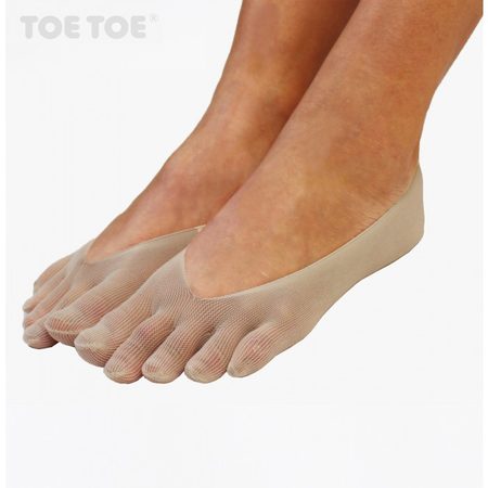 TOE ANKLET Plain Nylon Beige