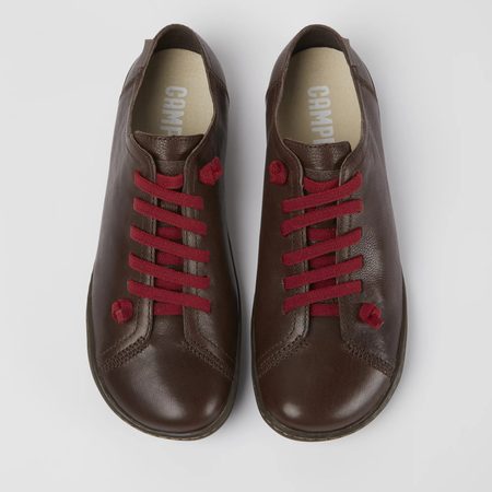 CAMPER PEU PATTY TENISKY Brown/Red laces 3