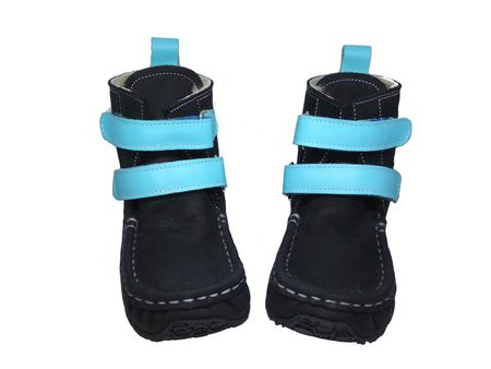 ZEAZOO YETI Black/Light Blue waterproof leather - sheepskin