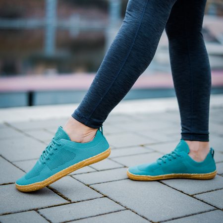 GROUNDIES ACTIVE KNIT WOMEN Torquois Jade | Dámské barefoot sportovní tenisky