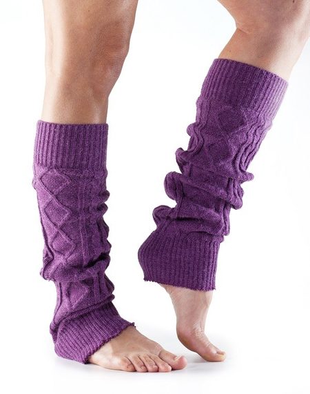 LEG WARMER Knee High Plum