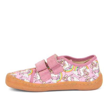 FRODDO SNEAKER CANVAS White/Pink | Dětské barefoot tenisky