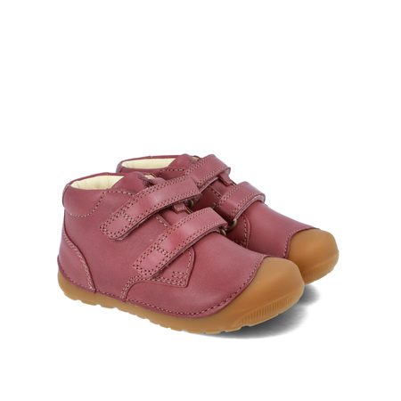 BUNDGAARD PETIT VELCRO Dark Rose WS | Dětské celoroční barefoot boty