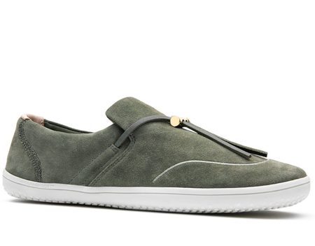 VIVOBAREFOOT RA SLIP ON L OLIVE GREEN LEATHER