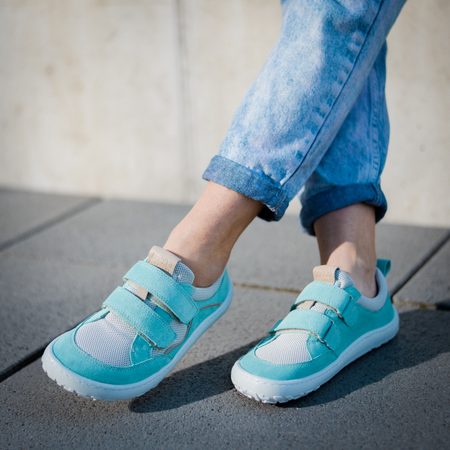 FRODDO TENISKY D-VELCRO II Mint | Dětské barefoot tenisky