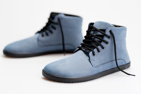 AHINSA SHOES SUNDARA ANKLE BARE Blue Nubuck