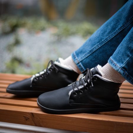 AHINSA SHOES WINTER BARE ANKLE Black 3