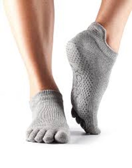 TOESOX LOW RISE GRIP Heather Grey