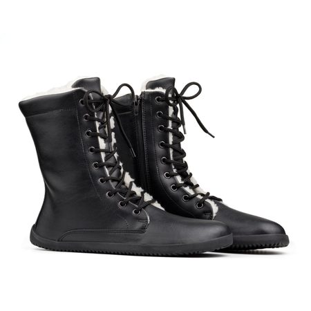 AHINSA SHOES JAYA BARE WINTER Black na zip  4