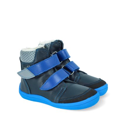 BEDA ZIMNÍ VYŠŠÍ DAN Black/Blue - užší kotník | Dětské zimní zateplené barefoot boty 4