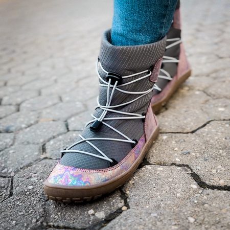 FRODDO TEX TRACK WOOL Pink Shine | Dětské zimní zateplené barefoot boty 6