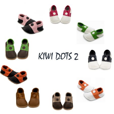 KIWI Dots 2 Pink/White with sole