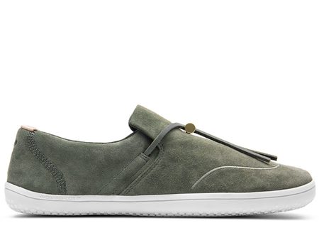 VIVOBAREFOOT RA SLIP ON L OLIVE GREEN LEATHER