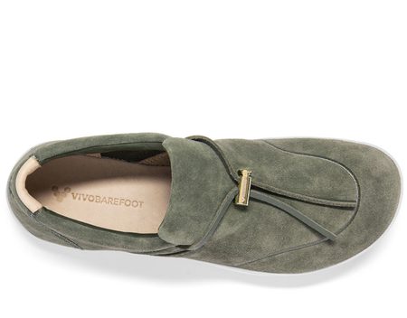 VIVOBAREFOOT RA SLIP ON L OLIVE GREEN LEATHER