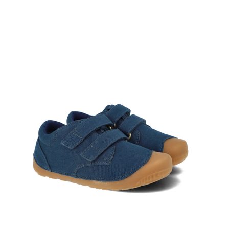 BUNDGAARD PETIT STRAP CANVAS Navy | Dětské barefoot tenisky