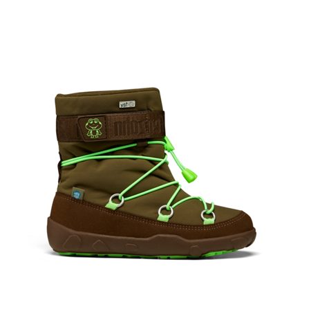 AFFENZAHN SNOWY WITTY VEGAN SNOWBOOT FROG Green Brown 1