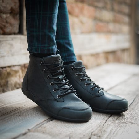 XERO SHOES DENVER LEATHER M Black | Pánské kotníkové barefoot boty 4