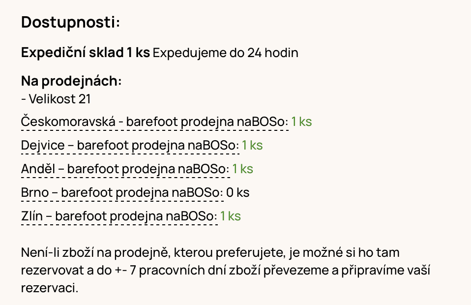 Doba doručení naBOSo