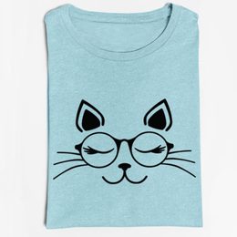 Dámské tričko Cat with glasses