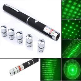 Silný zelený laser + 5 nástavců