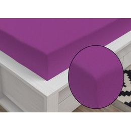 Jersey prostěradlo Classic (90 x 200 cm) - Tmavě fialová