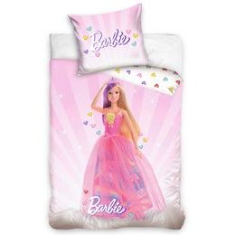 Bavlněné povlečení 140x200, 70x90 cm - Barbie Růžový Svět