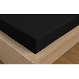 Saténové prostěradlo (160 x 200 cm) - Černá