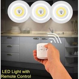 LED bezdrátová svítidla na dálkové ovládání - 3 kusy
