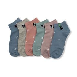 Dámské kotníčkové ponožky (EW01C) - 12 párů (ČERNÁ)