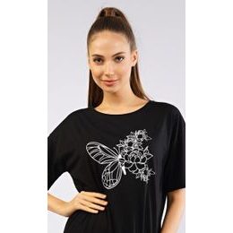 Dámská noční košile s krátkým rukávem Motýl