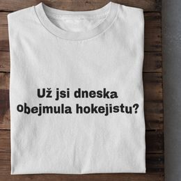 Pánské tričko Už jsi dneska obejmula hokejistu?