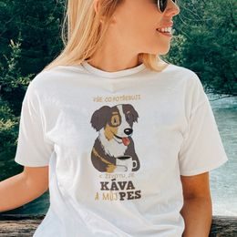 Dámské / pánské tričko Káva a můj pes