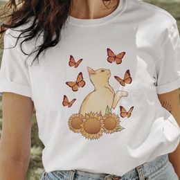 Dámské / pánské tričko Kočka a motýli