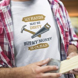 Pánské tričko Dirty hands - truhlář