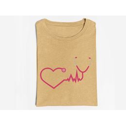 Dámské tričko EKG křivka srdce