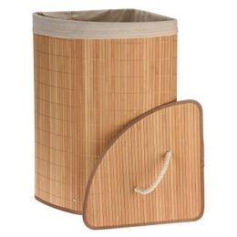 EXCELLENT Koš na prádlo rohový bambus 35 x 35 x 60 cm