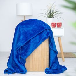 Mikroplyšová deka 150x200 cm - Modrá