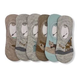 Dámské bezkotníčkové ponožky (YW36) - 10 párů (mix barev)